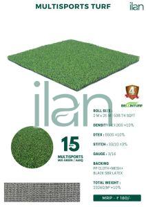 15 mm multisport mix green artificial turf