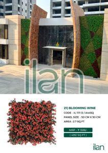 blooming  artificial green walls