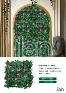 pink floret artificial green walls