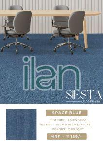space blue carpet tiles