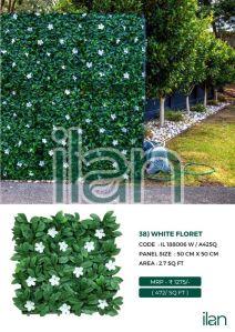 white floret artificial green walls