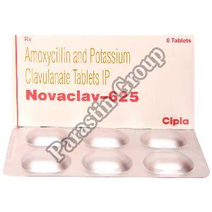 NOVACLAV-625: AMOXYCILLIN AND POTASSIUM CLAVULANATE TABLETS IP