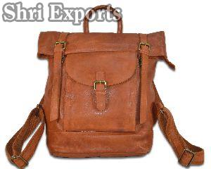 Genuine Leather Trendy backpack Bag For Men &amp;amp; Women-Cognac (1193-1)