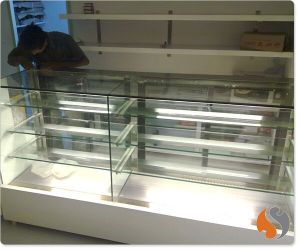 Corian Top Straight Glass Display Counter