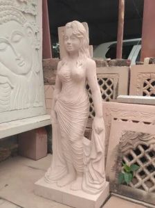 Lady Pink Stone Statue