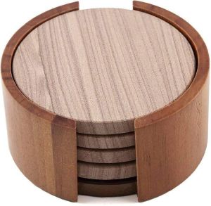 Solid Wood Coaster Set