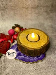Decorative Wooden Candle Holder