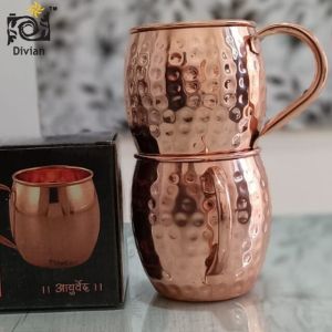 Hammered Copper Moscow Mule Mug Set Of 2