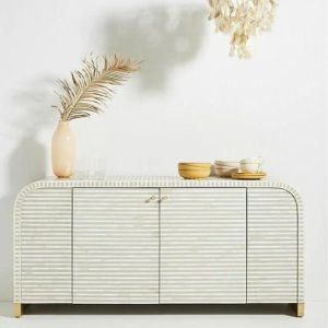 Home Dubai Bone Inlay Furniture Luxury Storage Cabinet Handmade Sideboard For Home Hotel