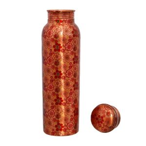 Meenakari Printed Copper Water Bottle / Copper Water Bottle India