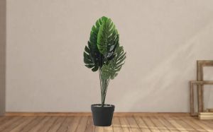 Artificial Monstera Plant with Plastic Pot