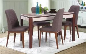 Marble 4 Seater Dining Table Set