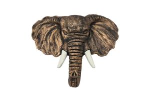 Polyresin Elephant Head Wall Decor