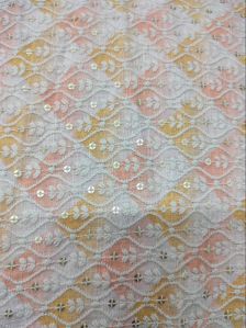 Linen Schiffli Embroidery Fabric