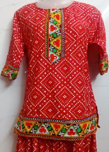 Jaipuri Bandhej Printed Ladies Short Top