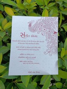 Handmade Textile Recycled Paper Wedding Invitation Card Set