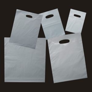 White Die Cut Carry Bags