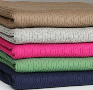Multi Colour Rib Knit Trim Fabric