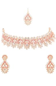 Party Wear American Diamond Necklace Set