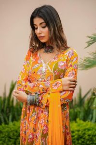 Alia Cut Chiffon  Kurti Set