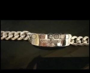 92.5 Silver Mens Bracelet