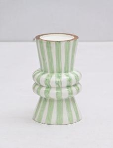 Lime Line Wooden Candle Stand