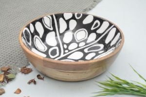 Monochrome Wooden Bowl