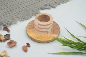 Nutty Crush Wooden Candle Holder