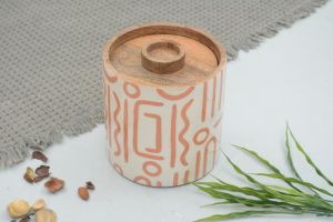 Nutty Crush Wooden Canister