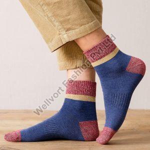 Blue & Pink Cotton Unisex Ankle Sock