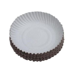7 Inch White Wrinkle Paper Plate
