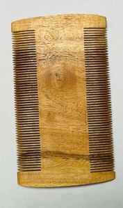 Brown Both Sided Small Lice Neem Wood Comb