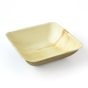 Biodegradable areca plate 4 inch square bowl