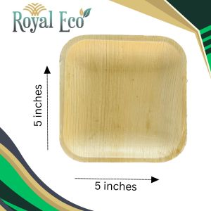 Biodegradable areca plate 5 inch square