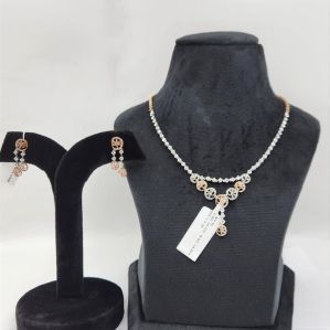 JCNC3 Ladies Gold Diamond Necklace Set