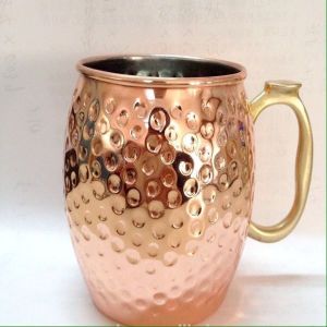 Copper Hammered  Mugs