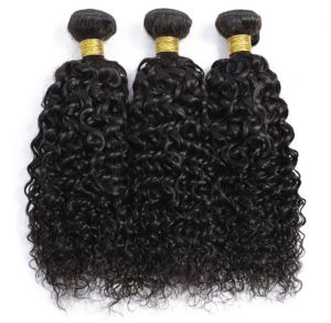 Natural Curly Human Hair Weft Extension