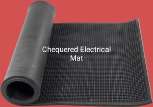 chequered electrical rubber sheet