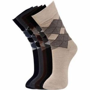 Multicolor Mens Full Length Socks