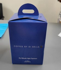 Blue Paper Coffee Cup Box
