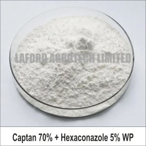 Captan 70% +hexaconazole 5% WP