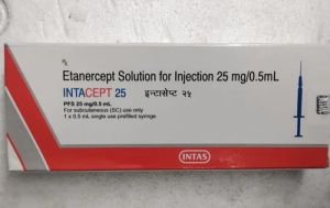etanercept injection powder for solution parenteral 25 mg