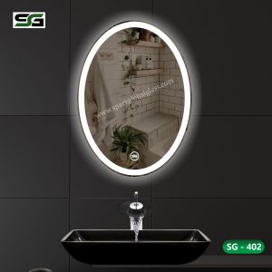 Spark Global Glass LED Sensor Mirror SG-402 - White, Warm White, Mix Light - Ideal for Bathroom, Bed