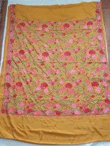 Embroidered Crepe Sarees, Gender : Female