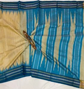 Pure Tussar Silk Vidharbha Karvati Kinare Saree