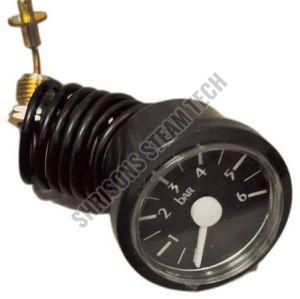 Black Analog Pressure Gauge