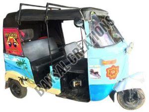 Printed PVC Customized E Rickshaw Sticker, Shape : Customised