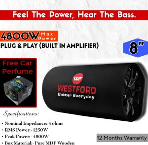 Car Basstube 8inch 4800W Max Power Woofer Subwoofer Enclosed