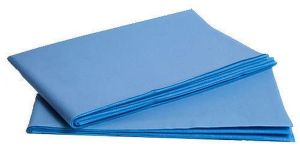 Plain Non Woven Laminated Fabric Hospital Draw Sheet, Color : Blue