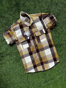 Mens Stylish Woolen Check Shirt, Packaging Type : Poly Bag